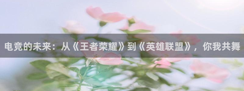 南宫电竞官网：电竞的未来：从《王者荣耀》到《英雄联盟》，你我共舞