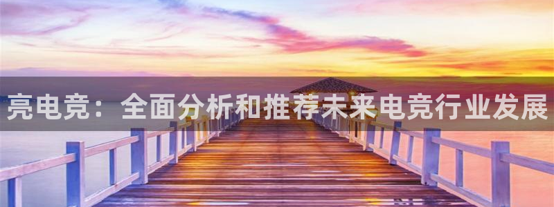 南宫电竞官网：亮电竞：全面分析和推荐未来电竞行业发展