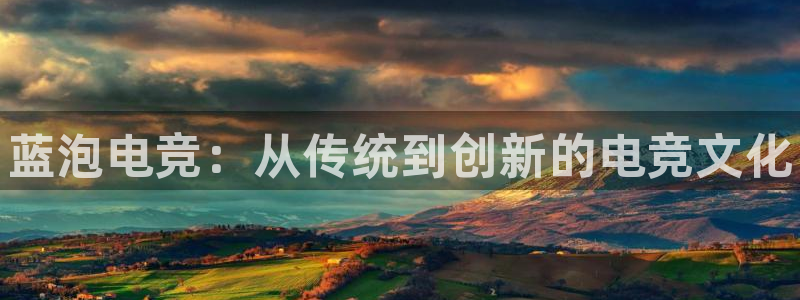 南宫电竞：蓝泡电竞：从传统到创新的电竞文化