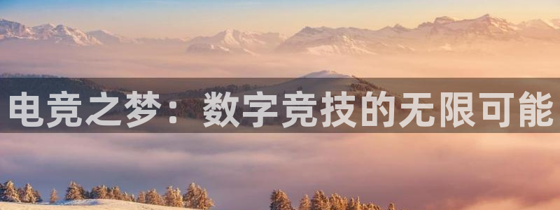 南宫电竞平台：电竞之梦：数字竞技的无限可能